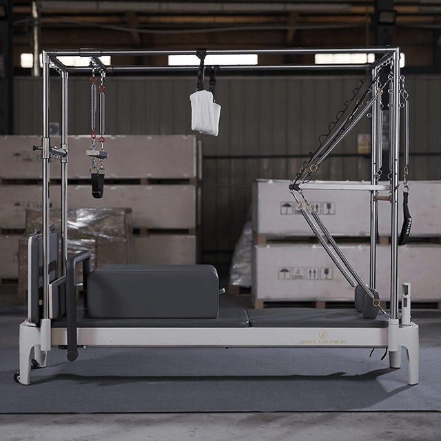 Bộ cải c&aacute;ch Pilates nh&ocirc;m với Full Tower Pilates Cadillac Reformer Trapeze